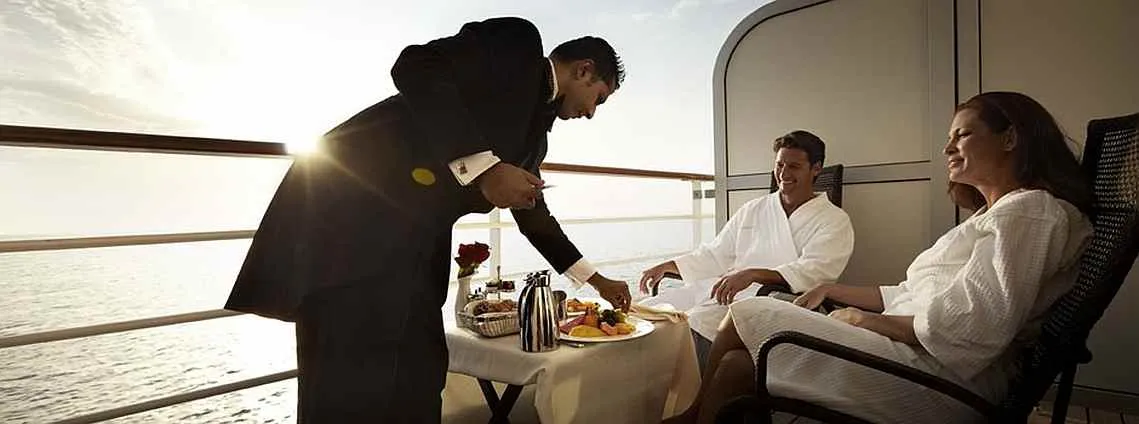image of waiter providing premium silver service